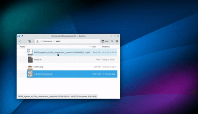 quicklook on Linux on KDE Plasma 6 with Dolphin file browser via keyboard shortcut
